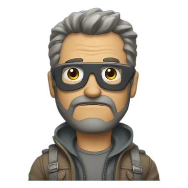 shabby man super hero sticker