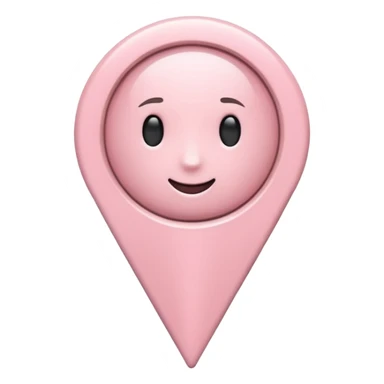 pale pink location pin sticker