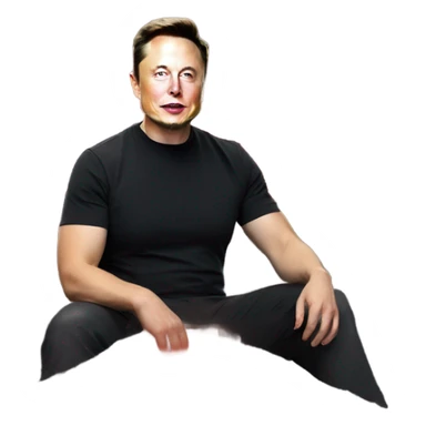 Elon musk on a volcano  sticker