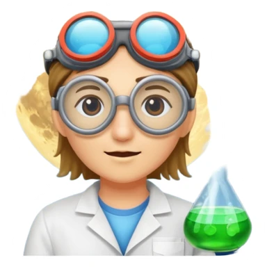 moon with lab goggles after potion blast sticker