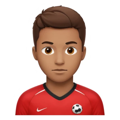 soccer player with red jersey sticker
