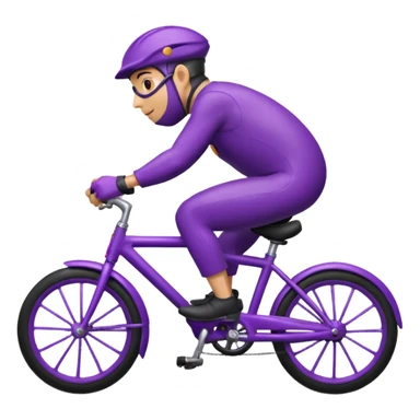 Eggplant riding bike ￼ sticker