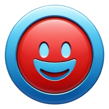 red and blue magnet,  sticker