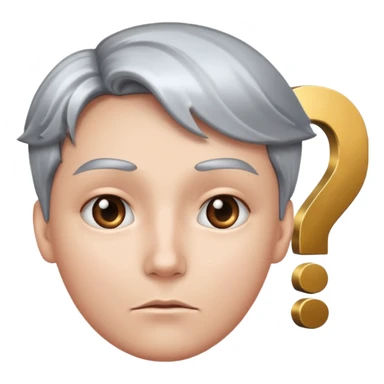 skeptical face glancing sideways with a question mark floating nearby sticker