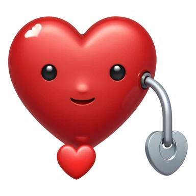 magnet pulling a small heart sticker