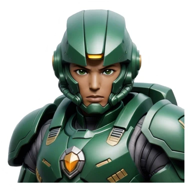 Cinematic Realistic StarCraft Terran Marine Portrait, head tilted epicly and inquisitively, showcasing a commanding presence and battle-hardened spirit. His steely gaze, set against intricately engineered tactical armor in dark green and grey, is rendered with lifelike clarity and dramatic lighting, high shine, epic and awe-inspiring, embodying the futuristic valor of a Terran warrior. sticker