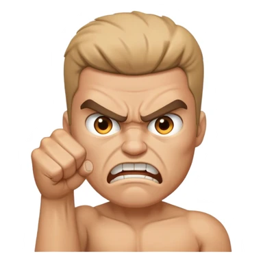 Angry human with fist sticker