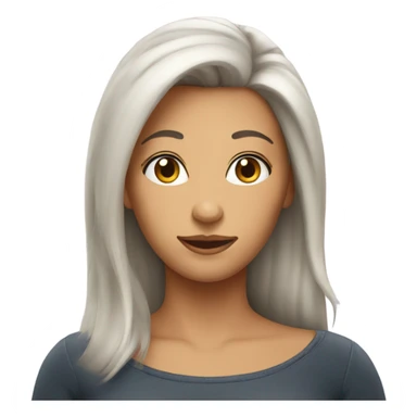 Lady with one chin hair sticker