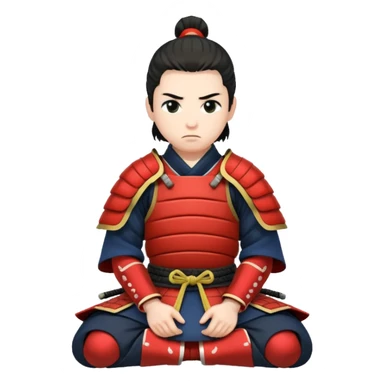 seppuku, kneeling samurai sticker