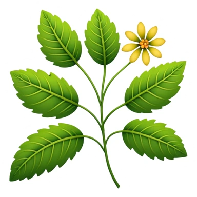 dull green leaves & dull colorful flowers filigree design, leaf shapes, flower shapes, nature shapes, toxic nature, toxic plants sticker
