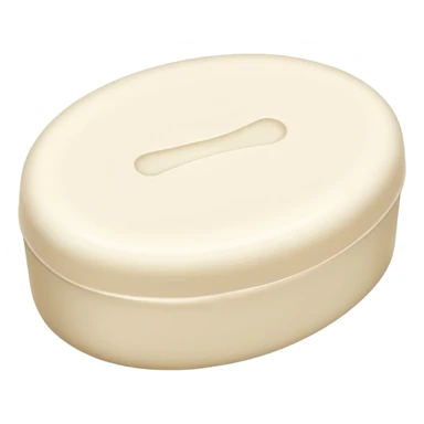 oval white soap sticker