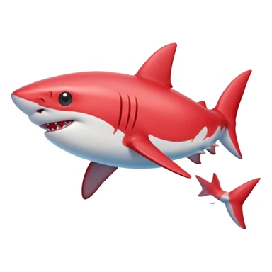 red baby Shark sticker