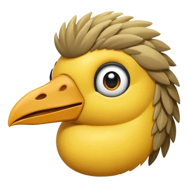 Une autruche la tête dans la terre  sticker