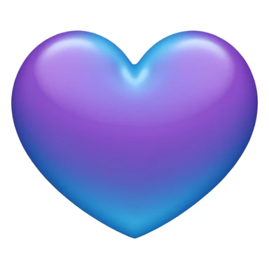 solid color purple-ish blue heart sticker