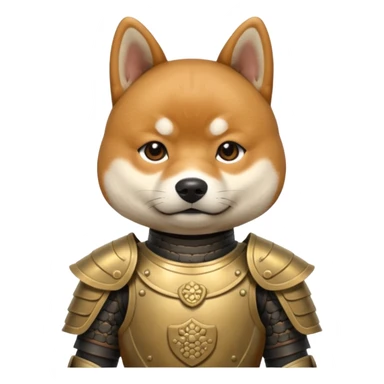 dog japan ancient samurai with small knife sticker