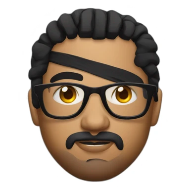 Sri lankan MMA fighter with glases black hairand black eye sticker