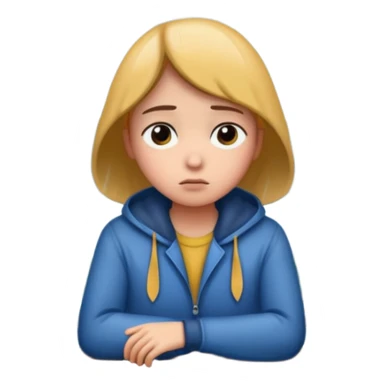 person looking out the window on a rainy day feeling melancholy sticker