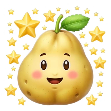 Patate mignon avec des étoiles  sticker
