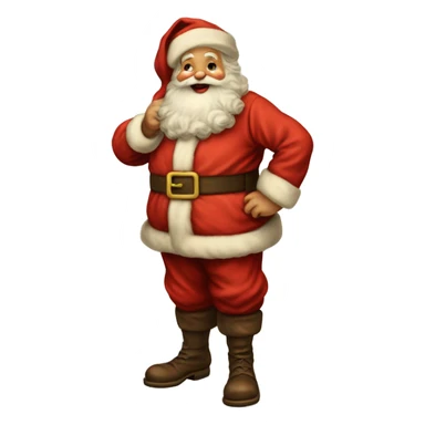 old fashioned santa clause full body vintage  sticker