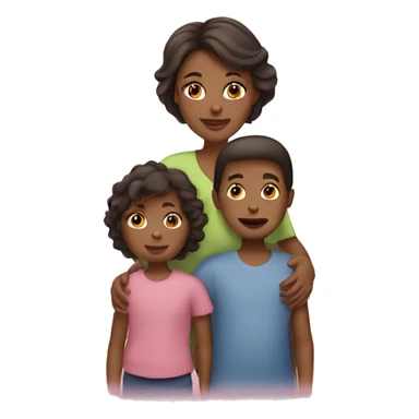 Mom with two children sticker