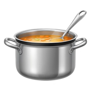 an empty kitchen soup pot sticker