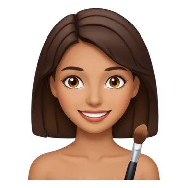 sexy girl makeup brunette sticker