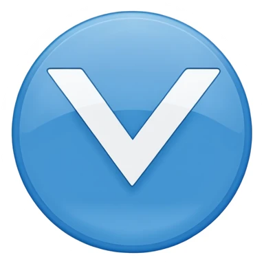 a small blue circle with a white checkmark (✔️) inside it. sticker