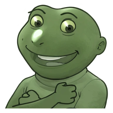 Boy with crossed arms around neck laughing  sticker