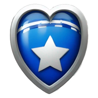 Blue beating heart with police badge sticker