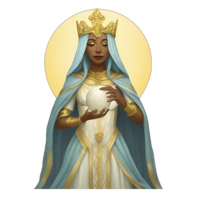 Tarot card the high priestess sticker