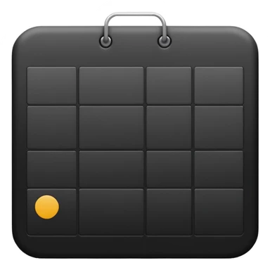 black calendar without numbers sticker
