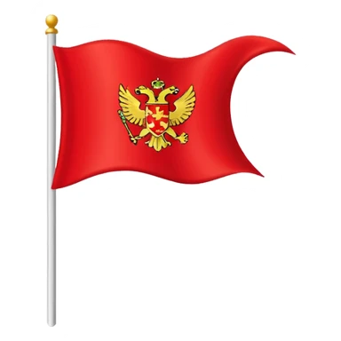 “Emoji-style red waving castle flag, flat clean lines, simple heraldic shape, no castle shown.” sticker