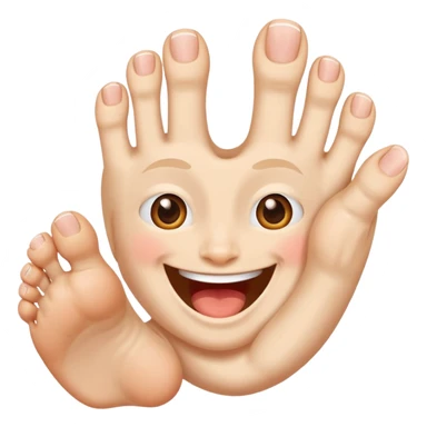 Toe flipping the middle toe sticker