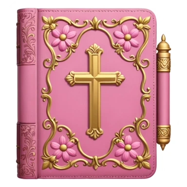 make a girly catholic bible with pink tones sticker