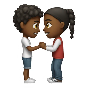 Boy and girl breaking up sticker