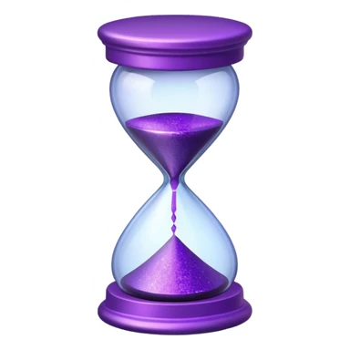 glitter purple hourglass sticker