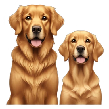 golden retriever with a brown dog sticker