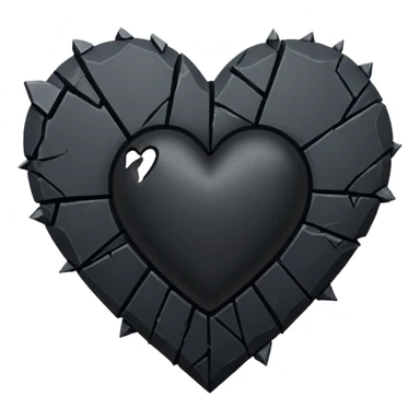 Broken black heart sticker
