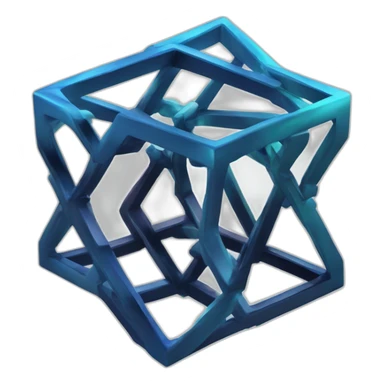 ion learning gradient 4d Tesseract logo hd sticker