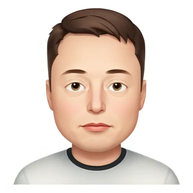 elon musk with eyes half closed sticker