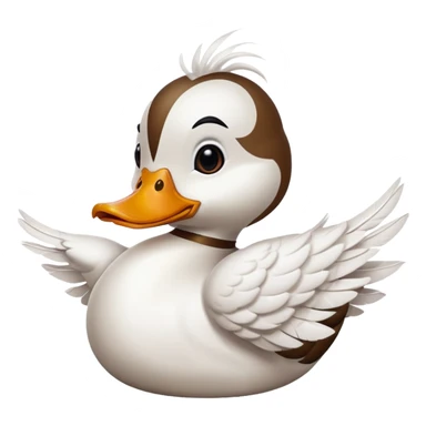 Duck flipping the bird sticker