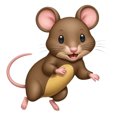 une souris qui fait un saut en longueur sticker