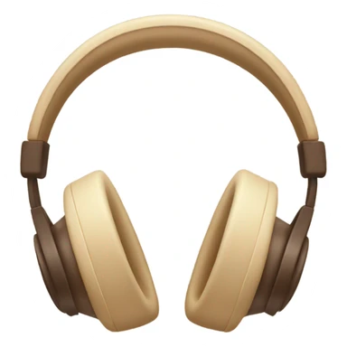 beige apple headphones with brown bows sticker