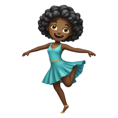 dancing girl sticker