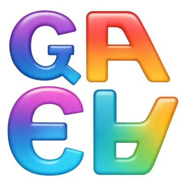 Emoji word “Metafora”, each letter as a metaphor, glossy emoji style, bright gradient, rounded vector, transparent background, PNG sticker