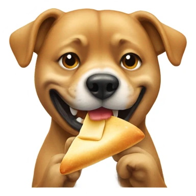 Dog eating fortune cookie sticker