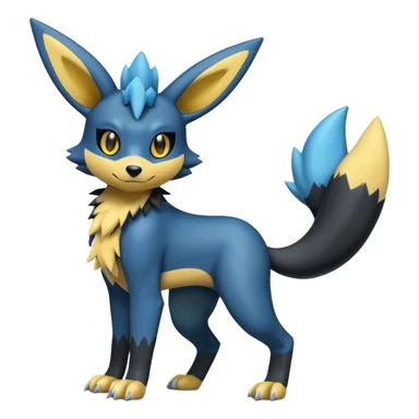 Lucario-Umbreon-Zeraora-Fakémon-hybrid-creature (full body)  sticker