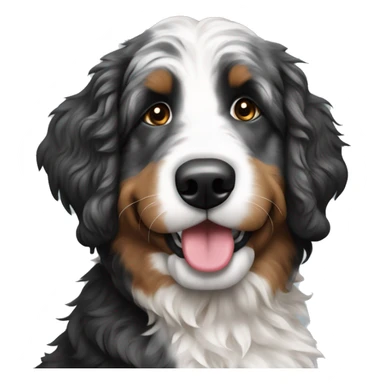 tri merle bernedoodle sticker