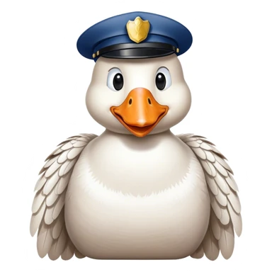 A goose being arrested by a police officer sticker