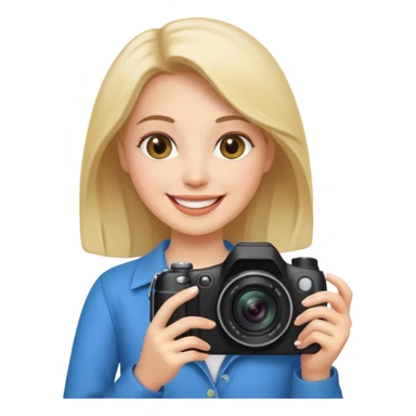 women with digicam sticker